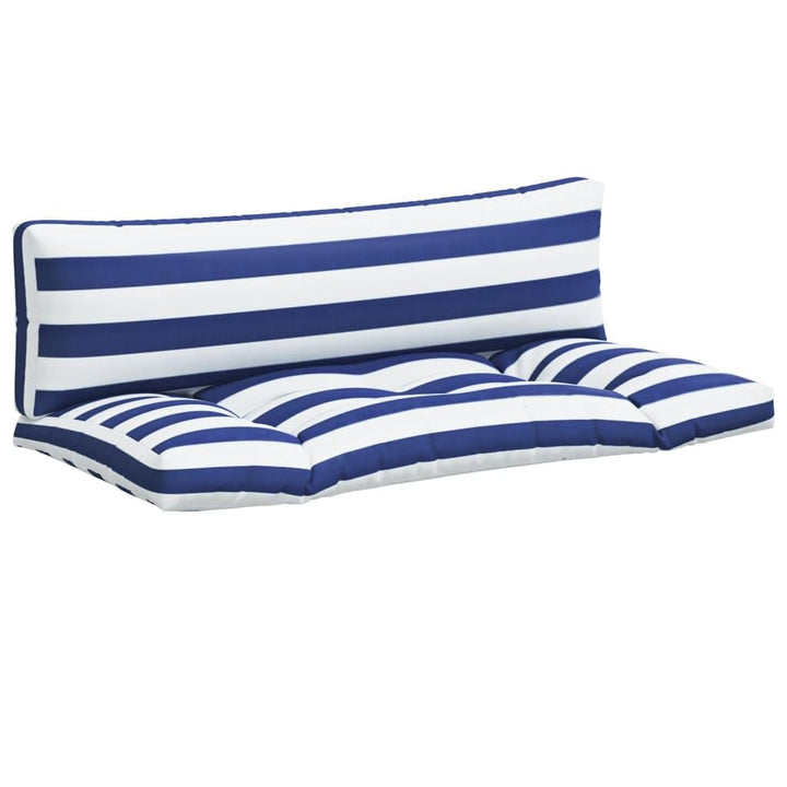 vidaXL Palettenkissen 2 STK. Blau & Weiss Gestreift Oxford-Gewebe