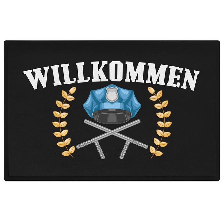 Trendation - Willkommen Fussmatte Grafik Schmutzfangmatte Geschenk Aussen Innenbereich 60x40 cm Wasc