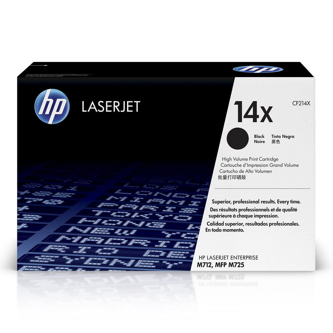 HP 14X (CF214X) Schwarz Original Toner mit hoher Reichweite für HP Laserjet Enterprise 700 M712, HP