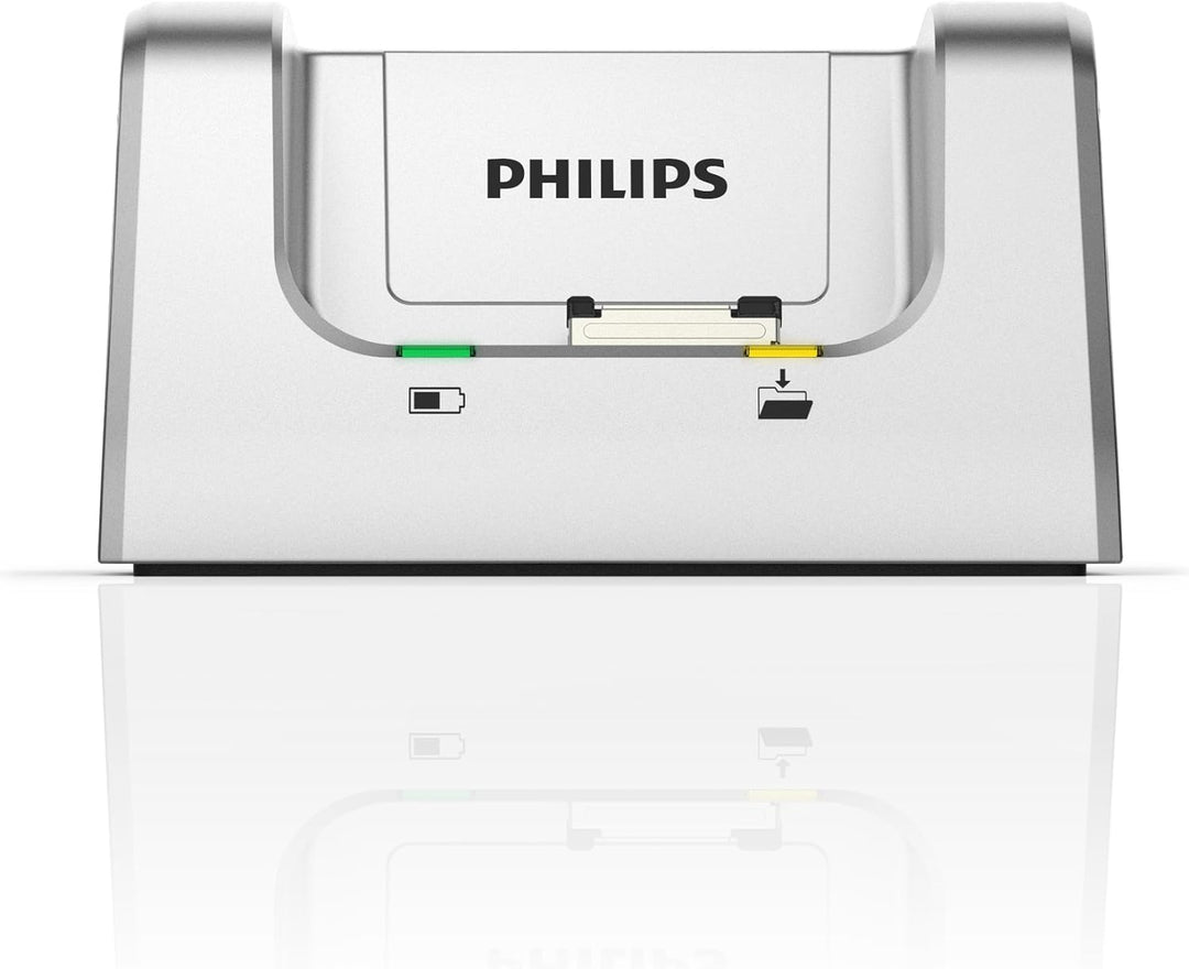 Philips PocketMemo DPM6000 Digitales Diktiergerät, Audiorecorder & ACC8120 Dockingstation für Digita