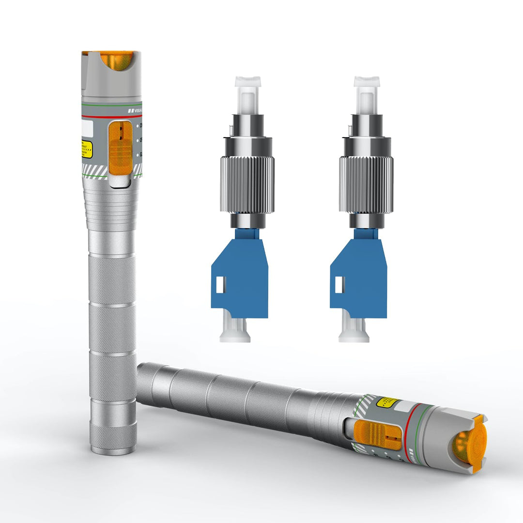 2er-Pack Visueller Fehlerlokalisierer 50 km mit FC/LC-Adapter-Kit, Singlemode 9/125 µm FC-Stecker au