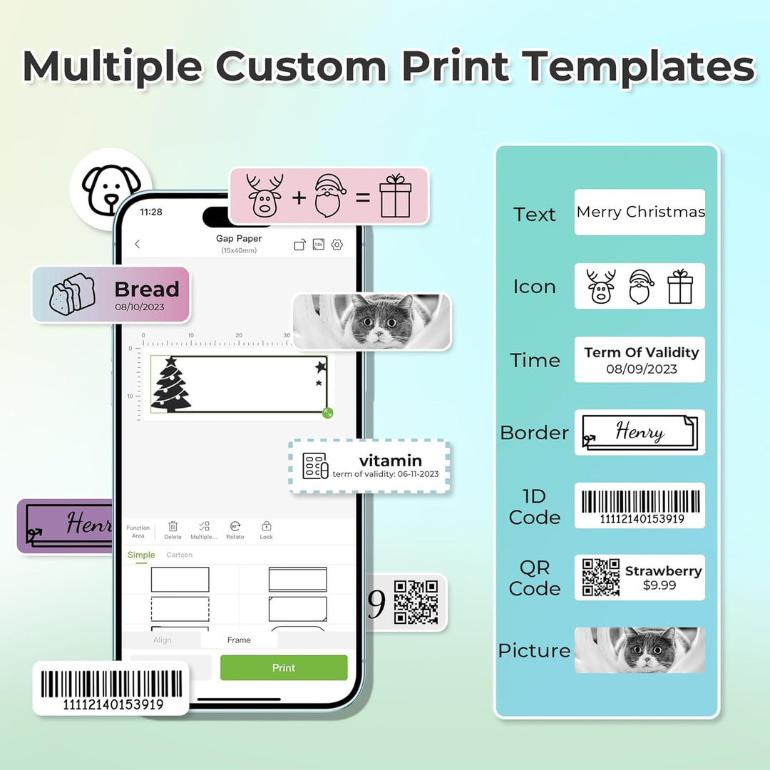 NELKO Original P21 Etikettenband-Ersatz, adaptiertes Etikettendruckpapier, 14 x 40 mm, Standard-lami