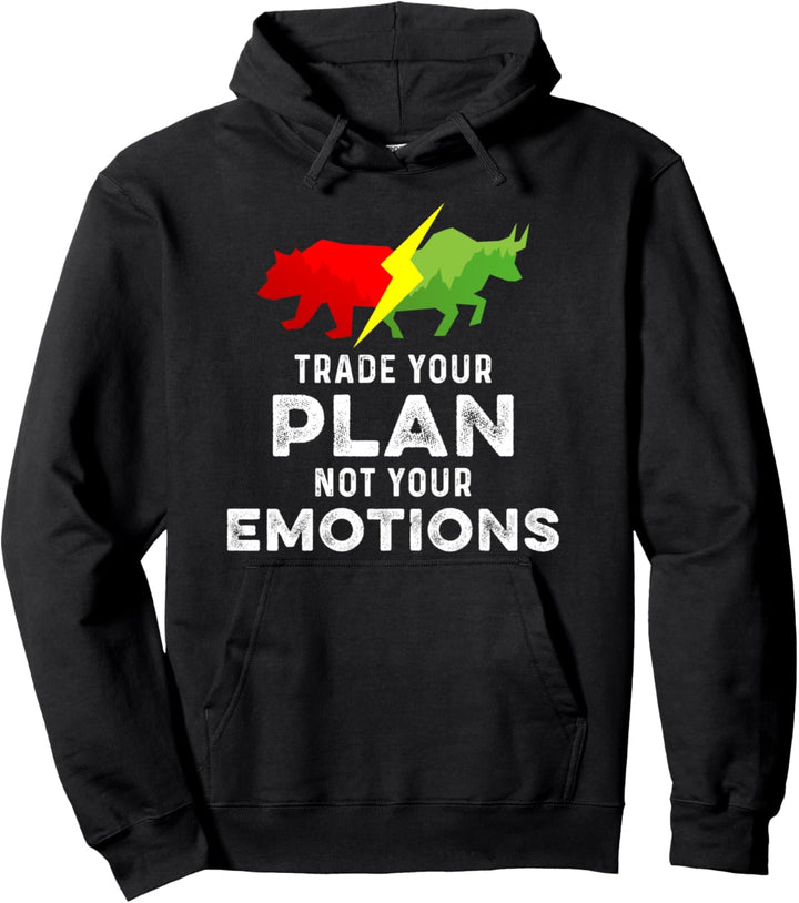Plan Trader Traden Bär Stier Emotionen Handeln Trading Geld Pullover Hoodie