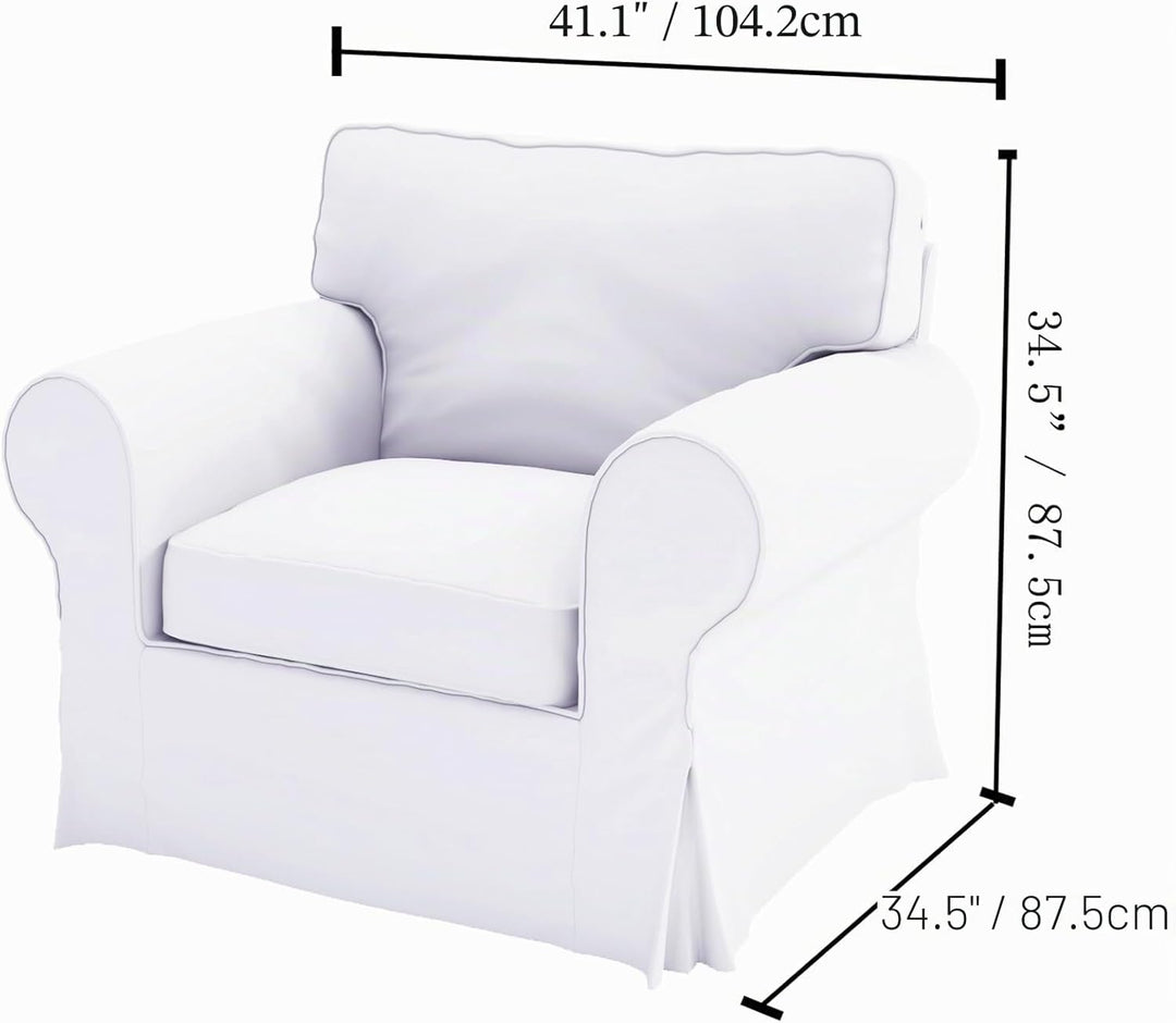 HomeTown Market Strapazierfähiger Sofabezug Ersatz kompatibel für IKEA Ektorp Sofa Cover. Slipcover