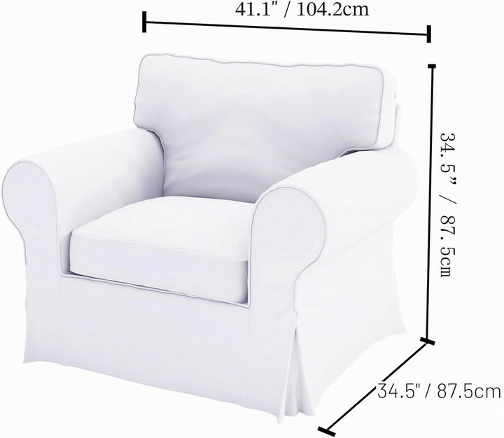 HomeTown Market Strapazierfähiger Sofabezug Ersatz kompatibel für IKEA Ektorp Sofa Cover. Slipcover