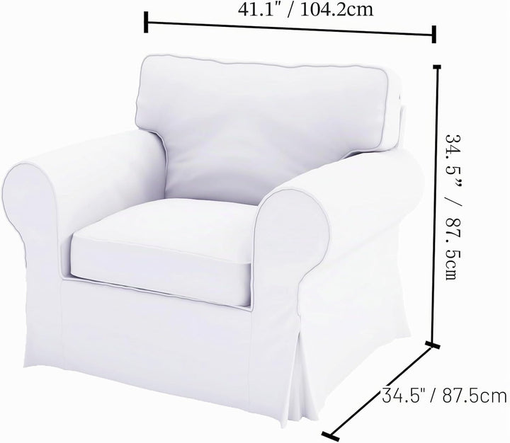 HomeTown Market Strapazierfähiger Sofabezug Ersatz kompatibel für IKEA Ektorp Sofa Cover. Slipcover