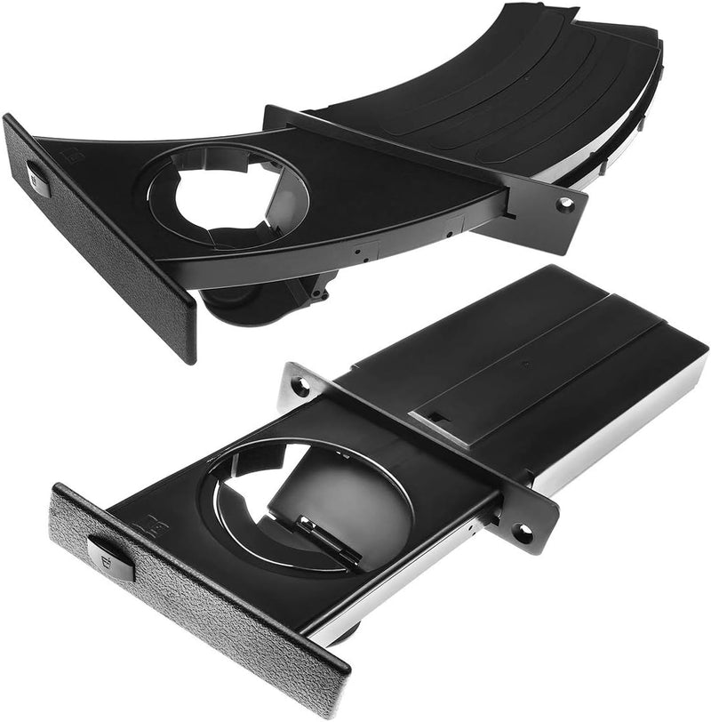 Frankberg 2x Getränkehalter Cupholder Links Rechts Schwarz für 5er E60 5er Touring E61 2001-2010 9 1