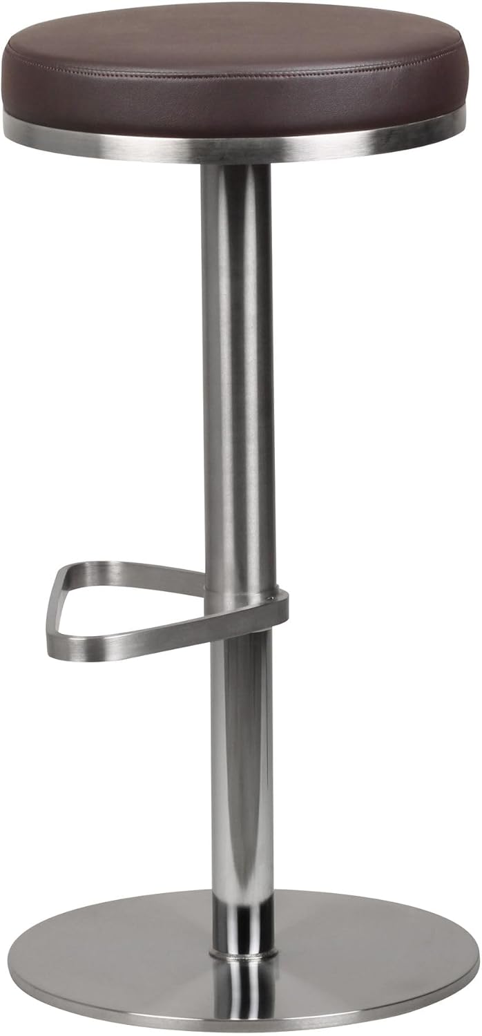FineBuy Barhocker Edelstahl höhenverstellbare Sitzhöhe 57-82 cm, Barstuhl Modern 360° Drehbar, Trese