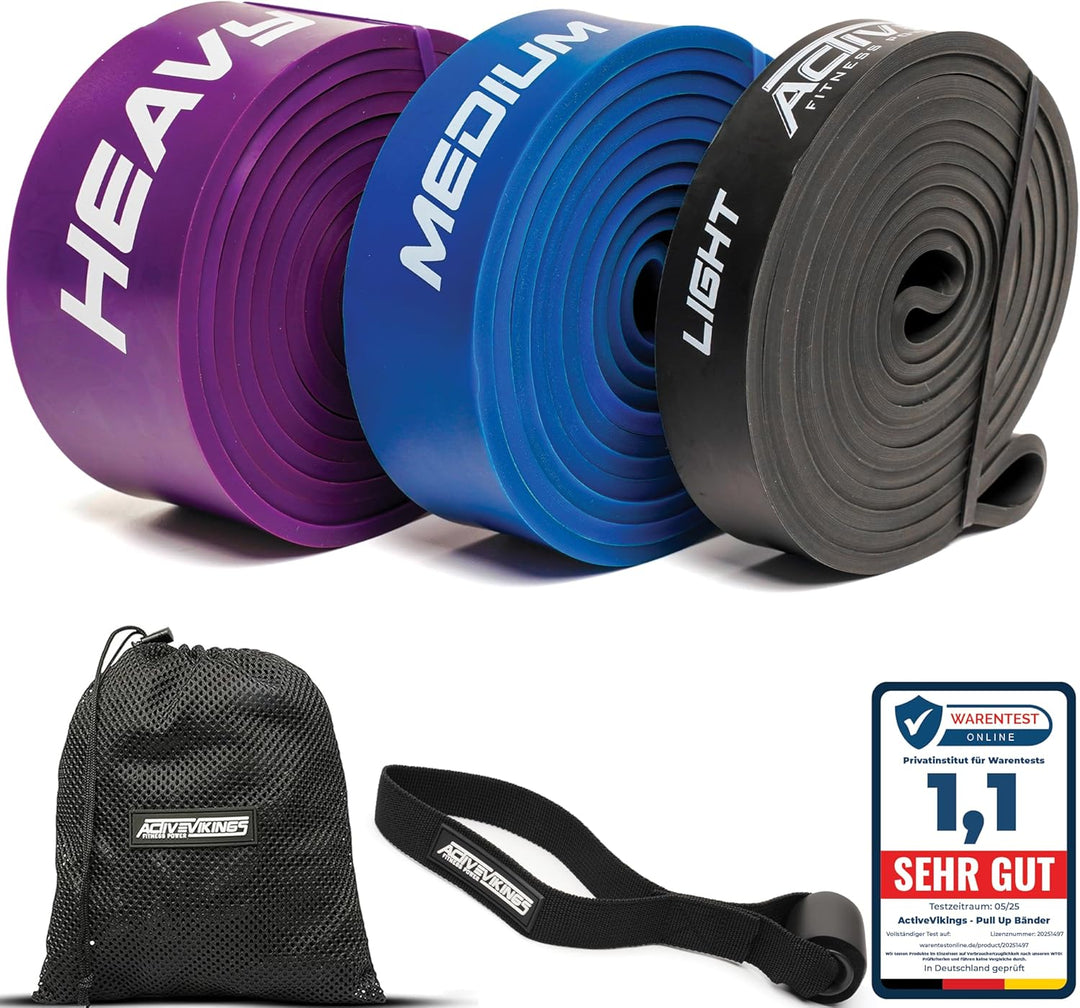 ActiveVikings® Pull-Up Fitnessbänder | Perfekt für Muskelaufbau und Crossfit Freeletics Calisthenics