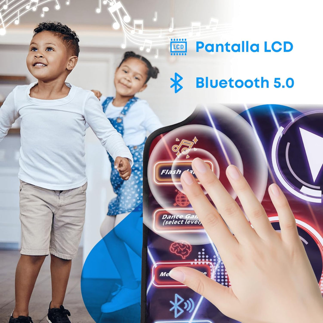 NK Tanzmatte Kinder +5 Jahre und Erwachsene mit Bluetooth 5.0 - Spielzeug musikmatte 7 Spielmodi, Ge