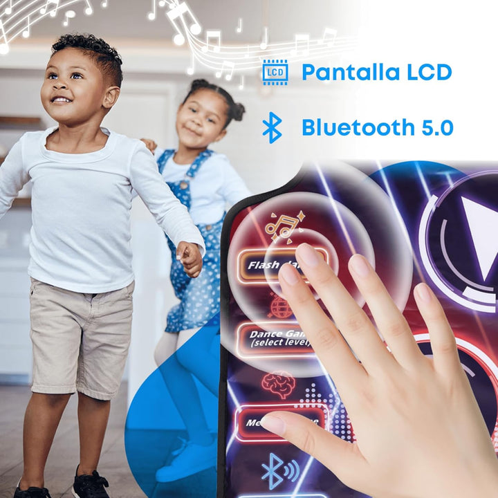 NK Tanzmatte Kinder +5 Jahre und Erwachsene mit Bluetooth 5.0 - Spielzeug musikmatte 7 Spielmodi, Ge