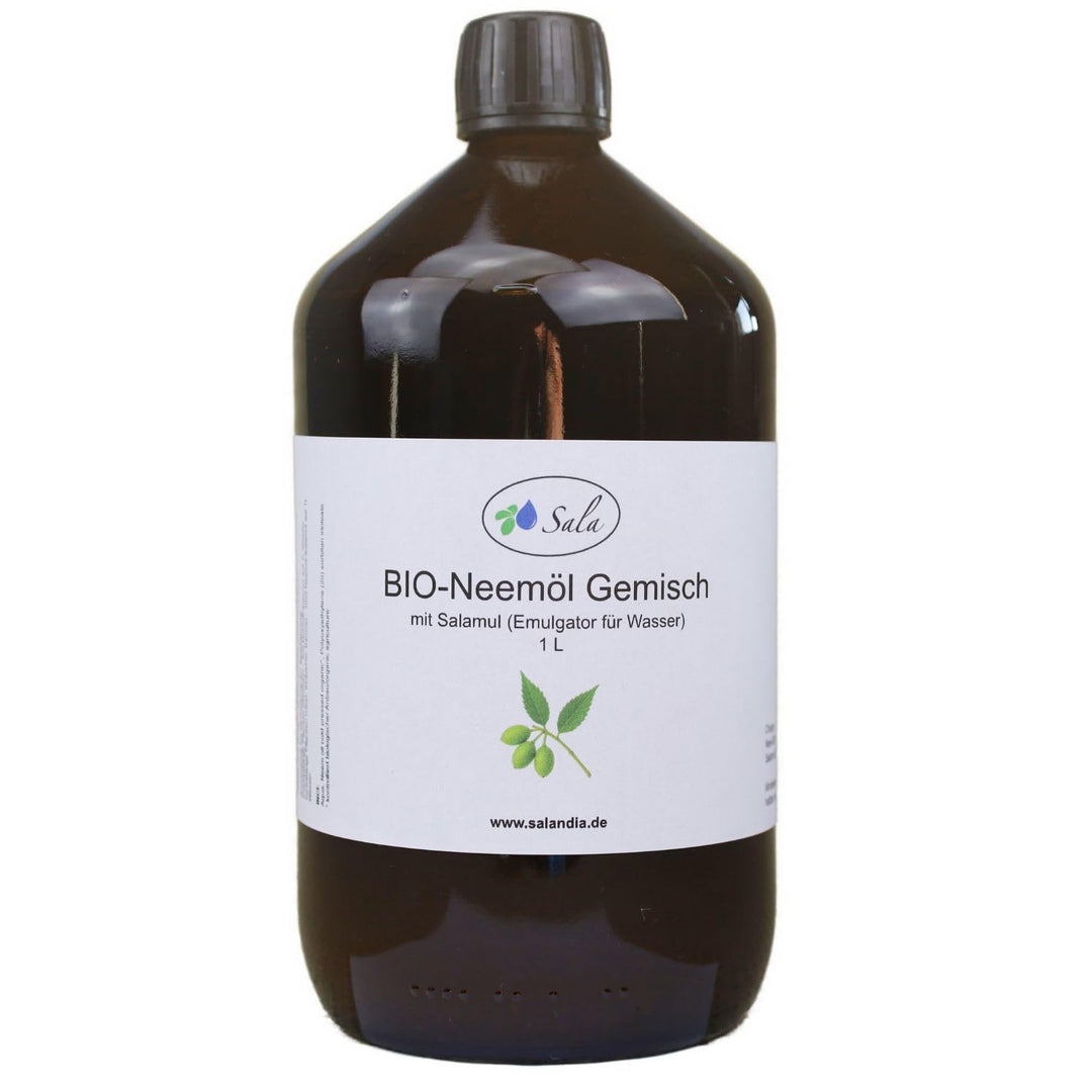 Sala Bio-Neemöl kaltgepresst mit Salamul (ersetzt Rimulgan) Emulgator fertig gemischt 1 L 1000 ml Gl