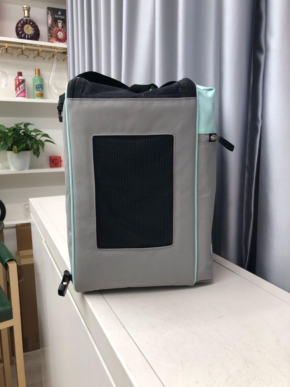Premium Hundeflugtasche 55x40x23 cm - PET EUWI - Wasserdicht und belastbar bis 12 kg - Komfortable R