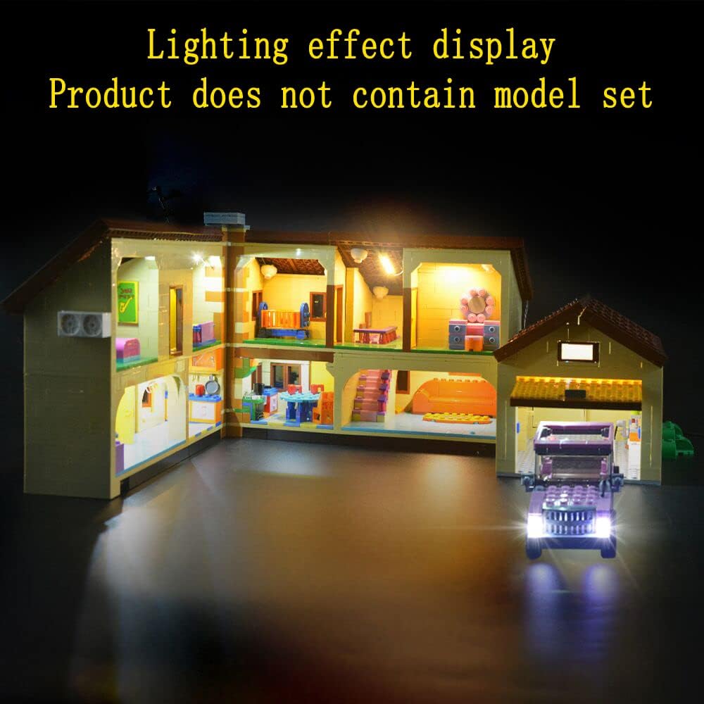 GEAMENT LED Licht-Set Kompatibel mit Lego Das Simpsons Haus (The Simpsons House) - Beleuchtungsset f