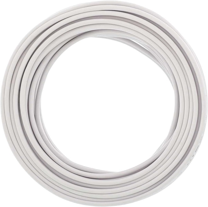 DCSk 30m - 2x2,5mm² Lautsprecherkabel weiss - OFC Kupferkabel für HiFi Audio - 99,99% Voll-Kupfer Bo