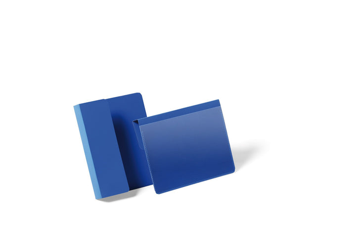 Durable Kennzeichnungstasche mit Falz, für Etiketten und Dokumente in A6 quer, Packung à 50 Stück, d