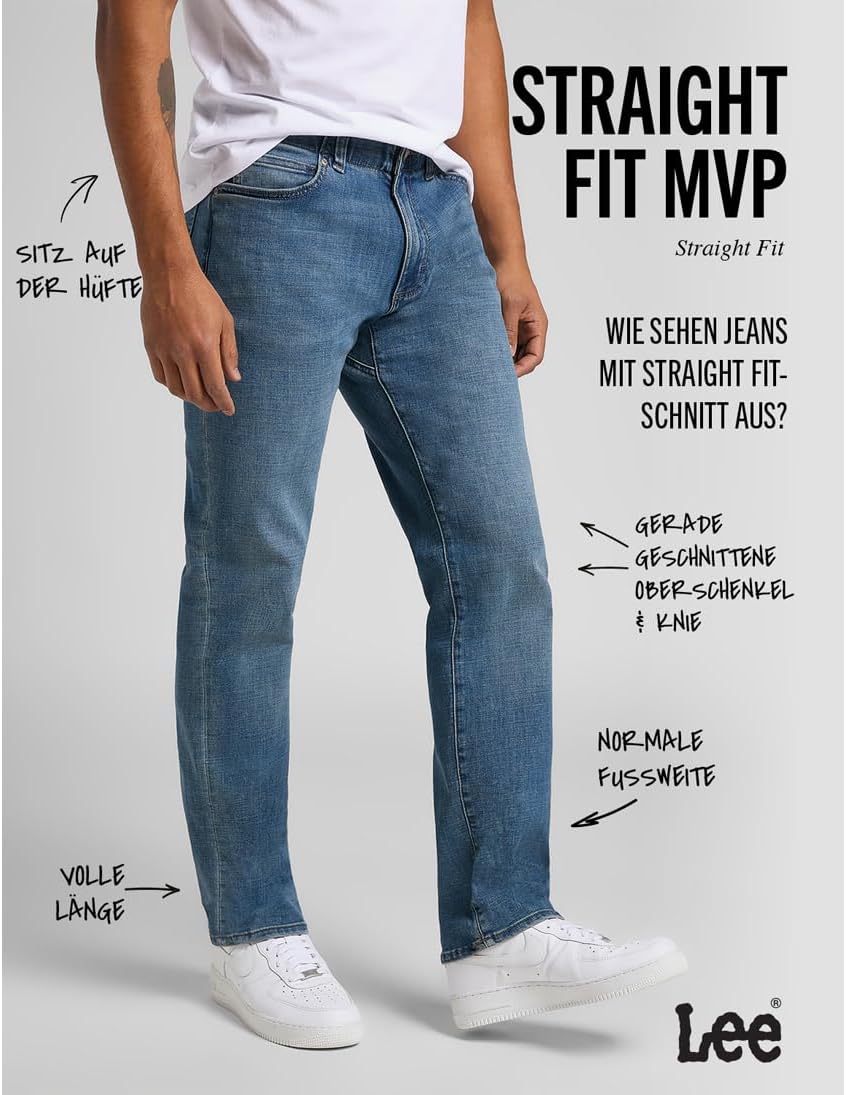 Lee Herren Extreme Motion Recht Jeans, Brady, 36W / 32L EU 32W / 30L Brady, 32W / 30L Brady