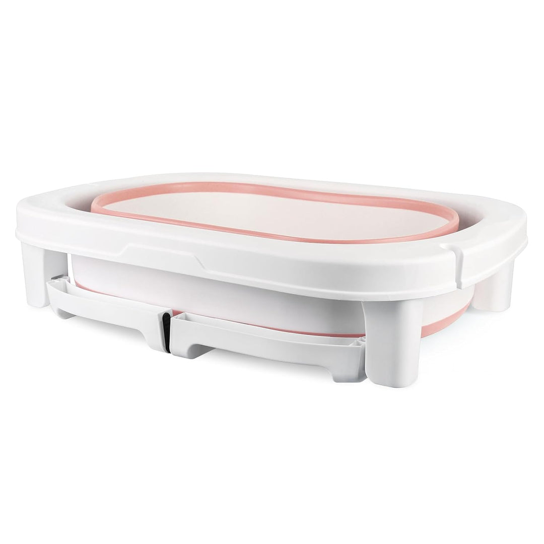 Foldable Baby Bath with Support, Baby Bathtub, Newborn Baby Plastic Bathtub with Foldable Non-Slip L