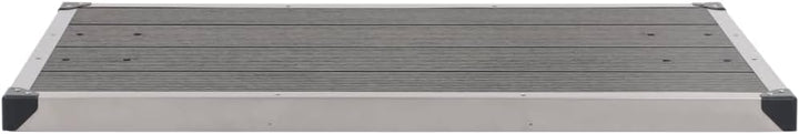 Garten-Duschwanne WPC Edelstahl 110x62 cm Grau Duschtasse Duschmatte Duschvorleger Duschmatte Rutsch
