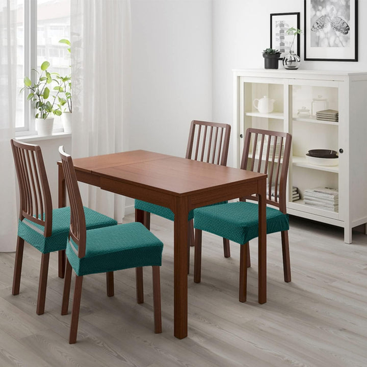 Diamantgitter Jacquard wasserdichte Stuhl Sitzbezüge für Esszimmer Stretch Stuhl Sitzkissen Schonbez