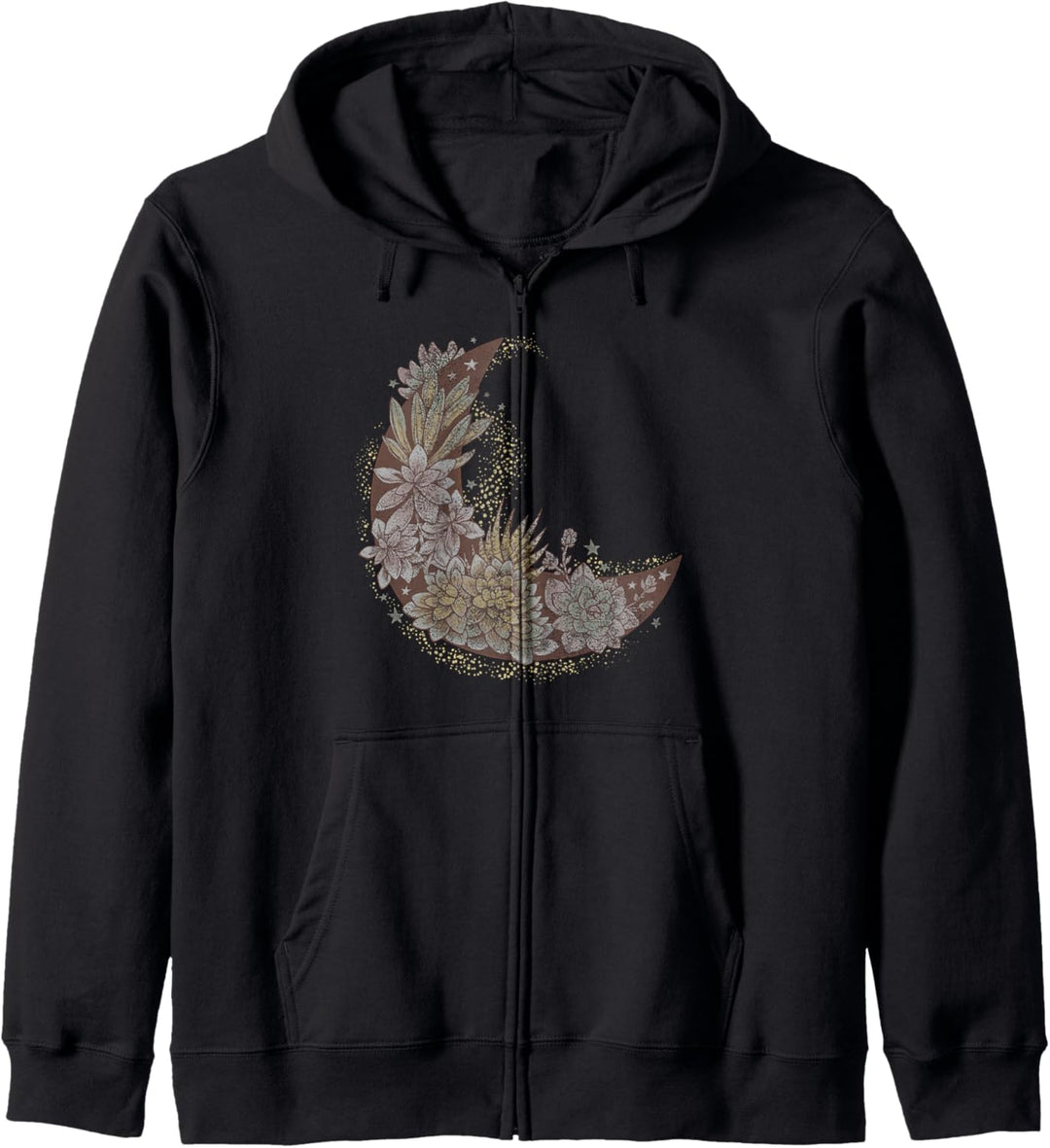 Trendy Succulent Crescent Moon Kapuzenjacke