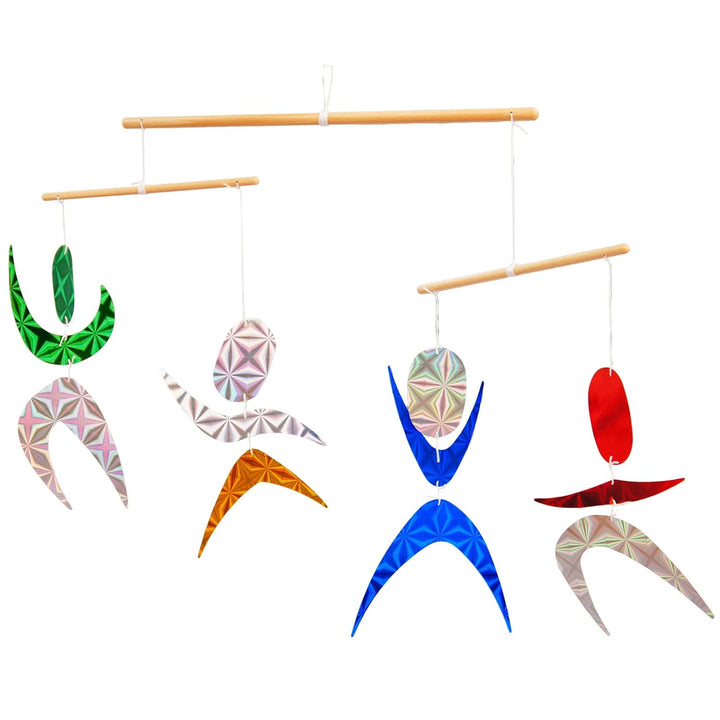 Purgano Bunte Tänzer Mobile, Montessori-Mobile, Babyspielzeug, Wickelspielzeug, Visuelle Verfolgung,