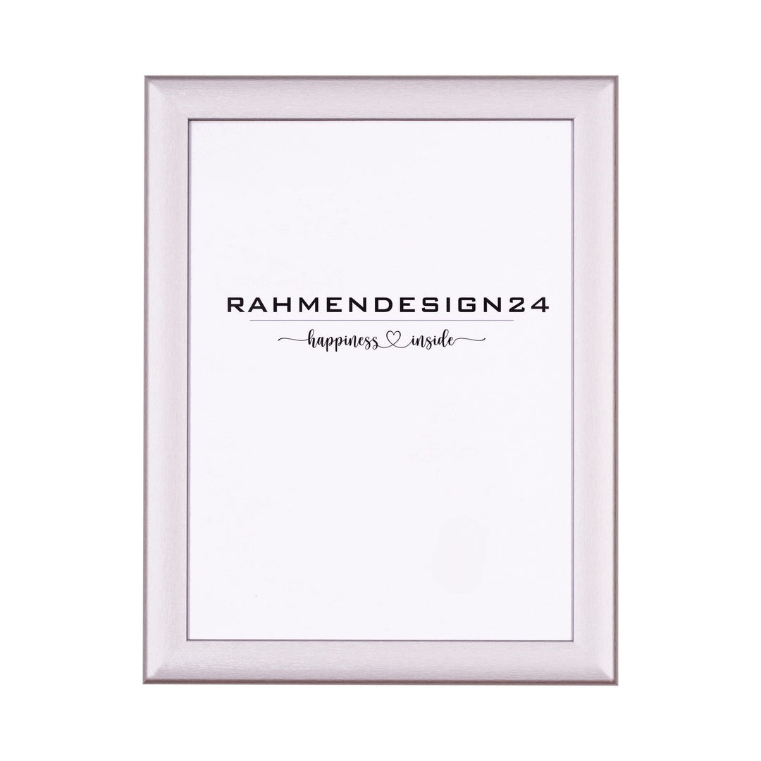 Rahmendesign24 Bilderrahmen Fiona 80x80 Alu gebürstet Fotorahmen, Wechselrahmen, Posterrahmen, Puzzl