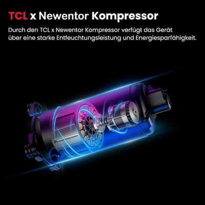 Newentor Luftentfeuchter 25L/24h, Für 215m³/80m² Räume - 3 fache Geräuschreduktion - 290W Stromspare