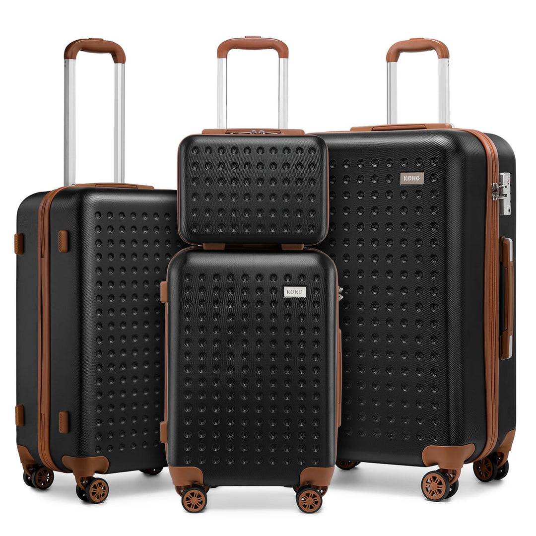 KONO Koffer Trolley Gross Hartschalenkoffer Reisekofferset Koffer Kofferset Gepäck Rollkoffer Schlos