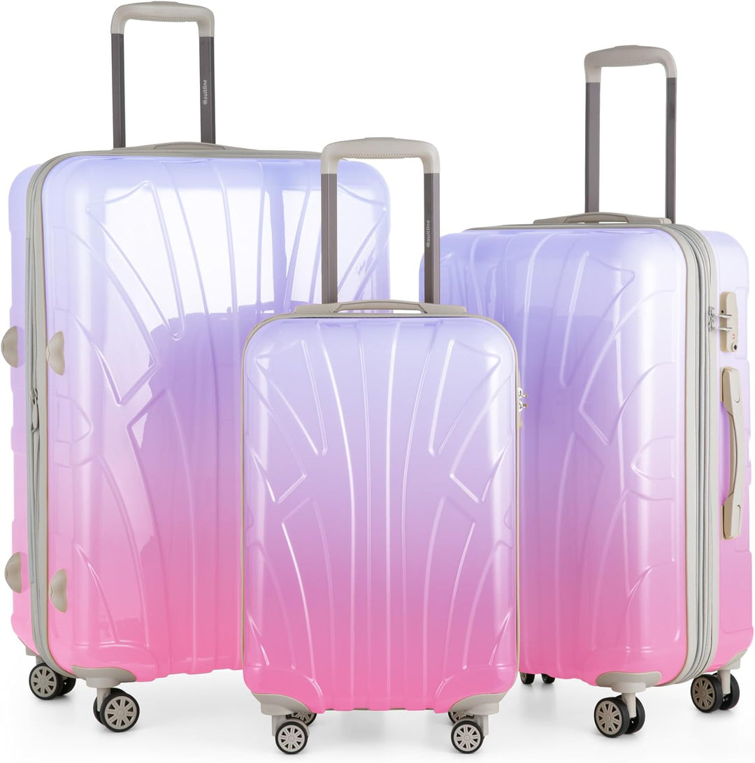 suitline - 3er Koffer-Set Trolley-Set Rollkoffer Hartschalen-Koffer Reisekoffer, TSA, (55 cm, 66 cm,