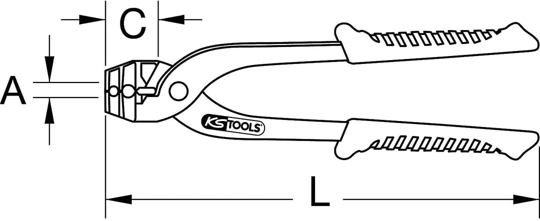 KS Tools 120.2000 Bremsleitungsbiegezange, 2 in 1, Ø 4,75+6mm