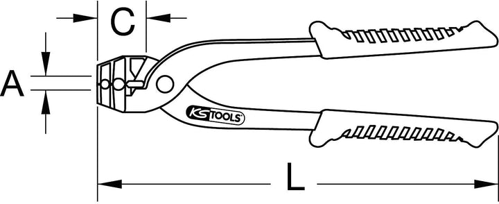 KS Tools 120.2000 Bremsleitungsbiegezange, 2 in 1, Ø 4,75+6mm