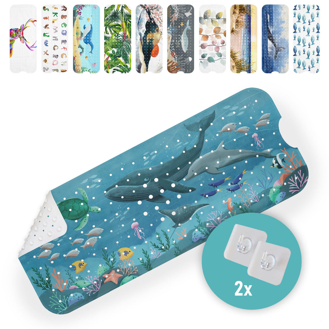 arteneur® - Badewannenmatte 100x40 cm Unterwasser | Badematte rutschfest | Inkl. Aufhängung | Schimm