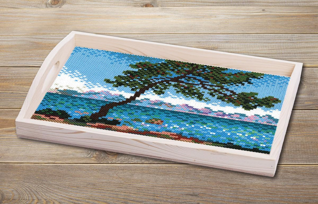 Hama Perlen 3606 Grosse Geschenk-Box Claude Monet mit ca. 10.000 bunten Midi Bügelperlen mit Durchme
