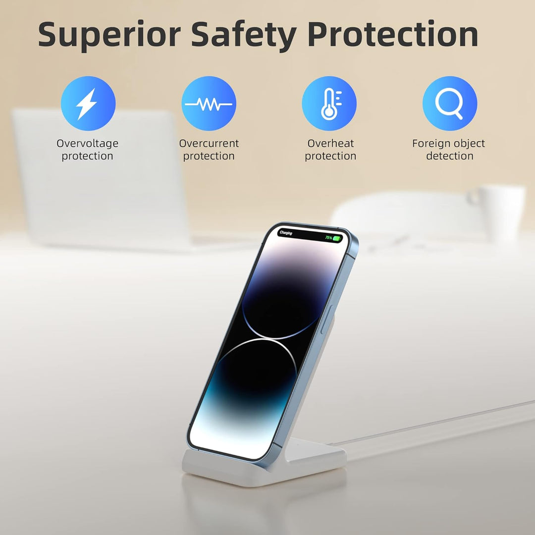 Wireless Charger, Zestiq 15W Induktive Ladestation Handy Ständer, Schnelles Kabelloses Ladegerät für