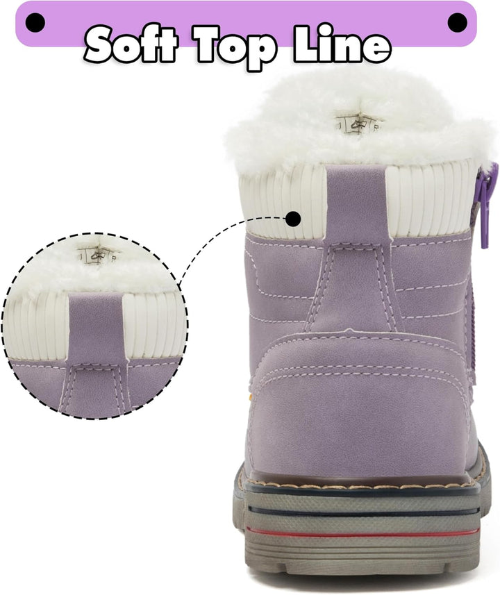 Mishansha Winterschuhe Kinder Warme Stiefeletten Gefüttert Winterstiefel Jungen Mädchen Schneestiefe