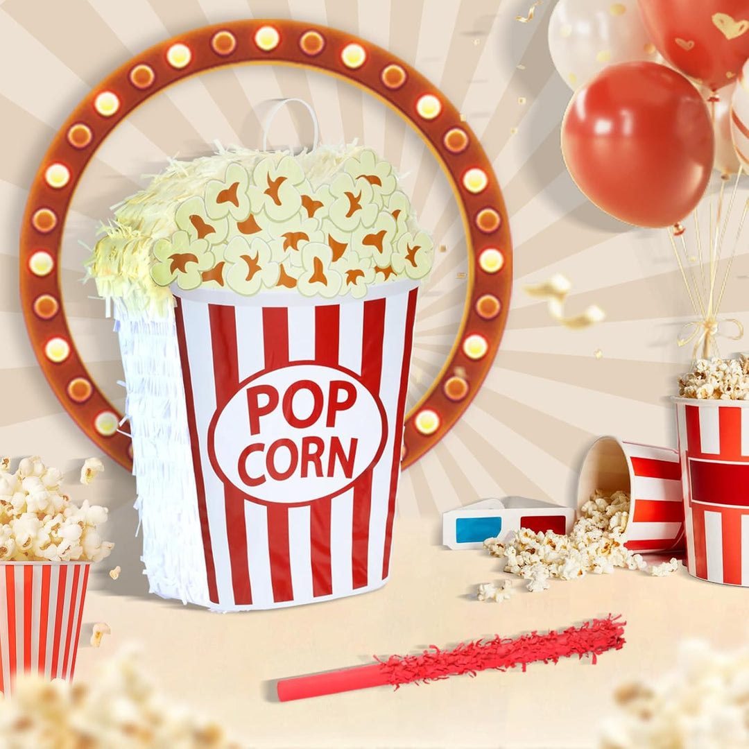 Popcorn-Pinatas-Set mit Augenbinde und Fledermaus (41,5 x 30,5 x 8,9 cm), perfekt für Kindergeburtst