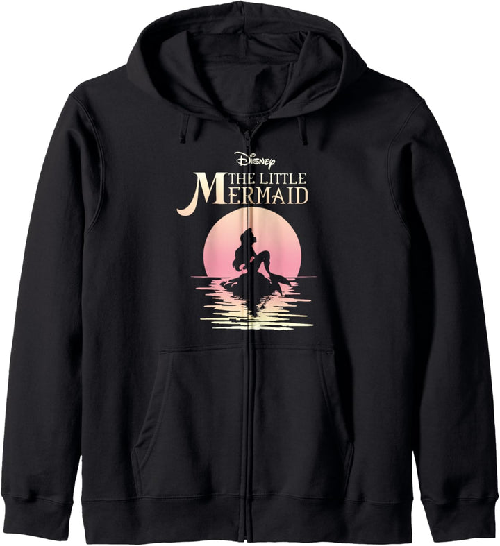 Disney The Little Mermaid Ariel Rock Moon Silhouette Kapuzenjacke
