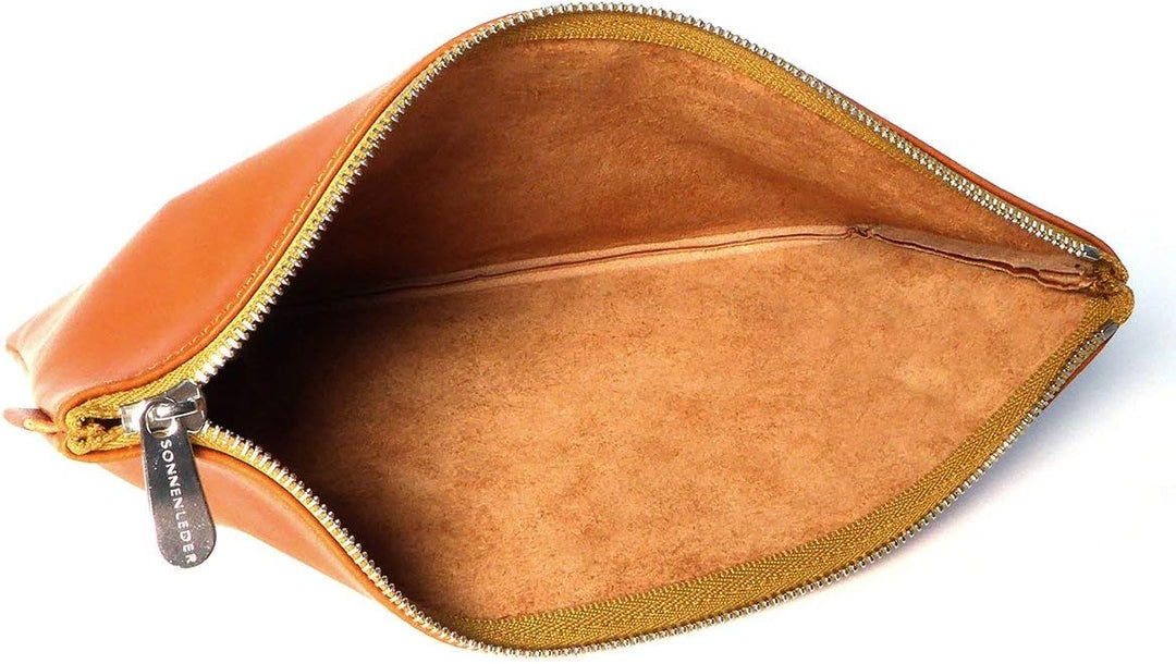 SONNENLEDER - hochwertige Banktasche "WEILL" Farbe: Natur *Echtes Leder*, Natur