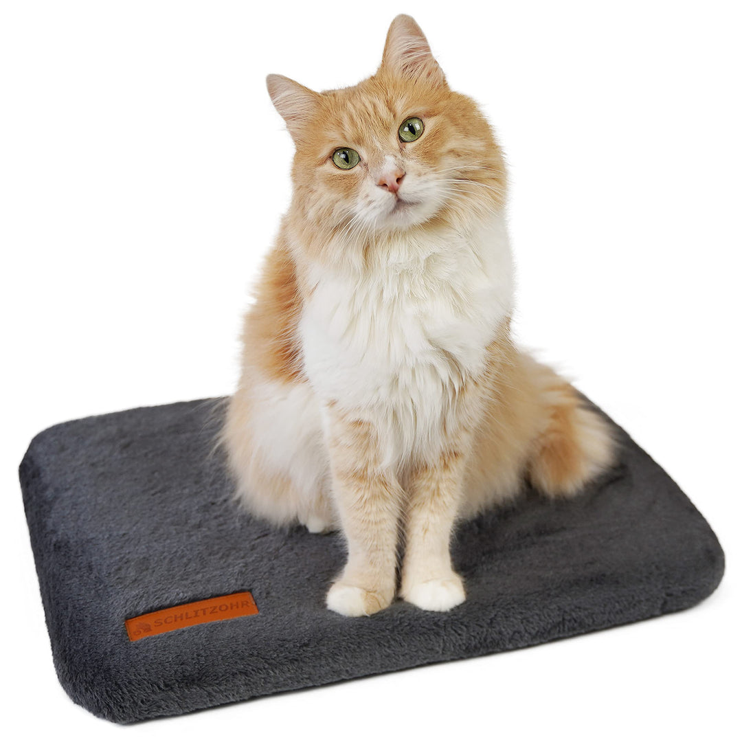 Katzen Fensterbankliege Teddy | stabile Katzenliege für Fensterbank 51 × 36 cm (Grau), Grau