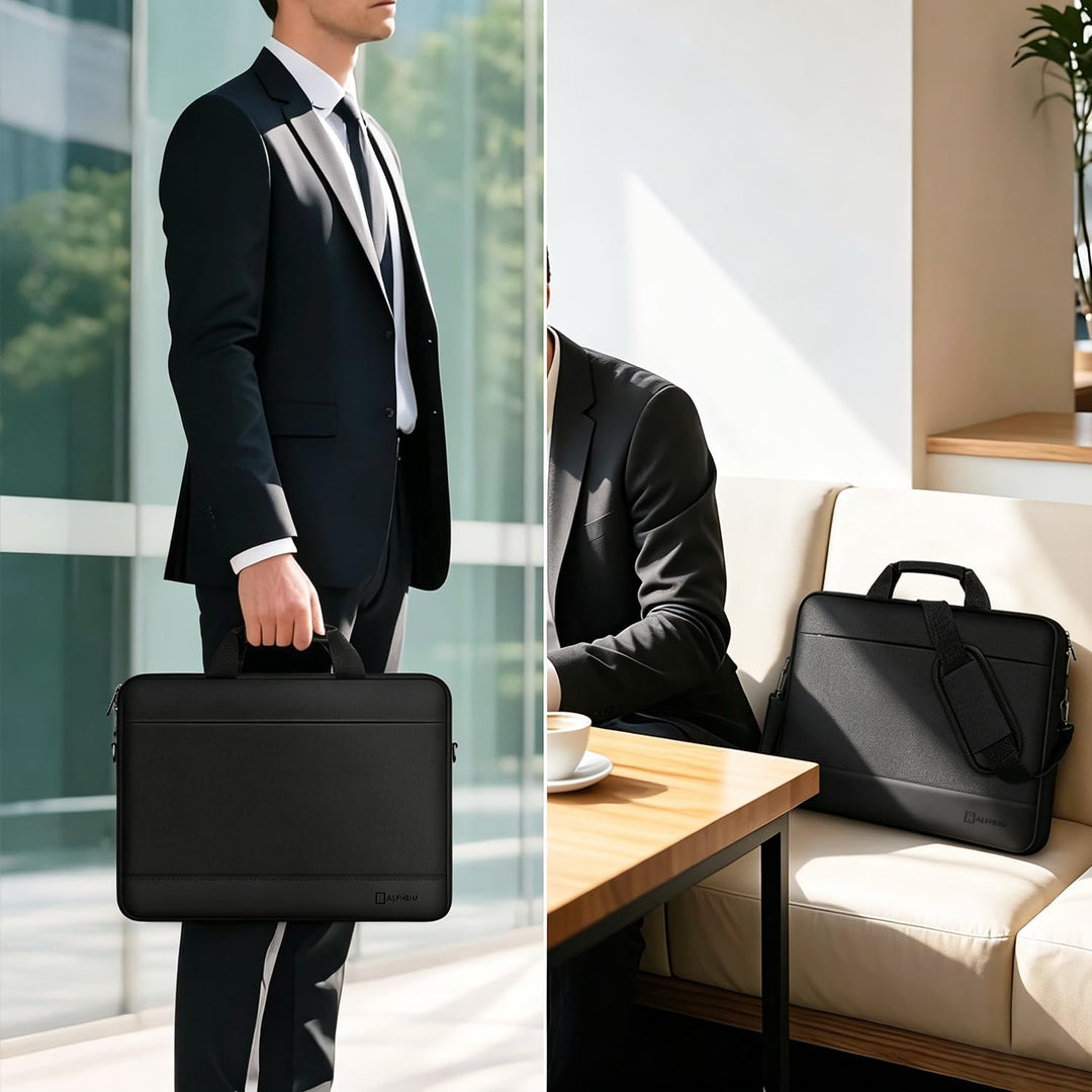 Alfheim 15,6-16 Zoll Laptop Tasche mit Schultergurt für Geschäft/Arbeit | Leichte Wasserdichte Akten