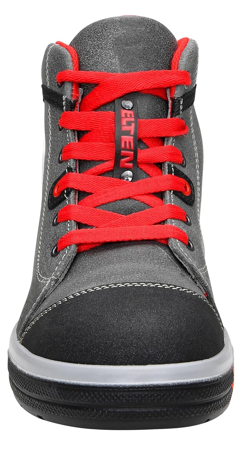 ELTEN Sicherheitsschuhe VINTAGE Pirate Mid ESD S3, Herren, Leder, Stahlkappe, leicht, sportlich, Gra