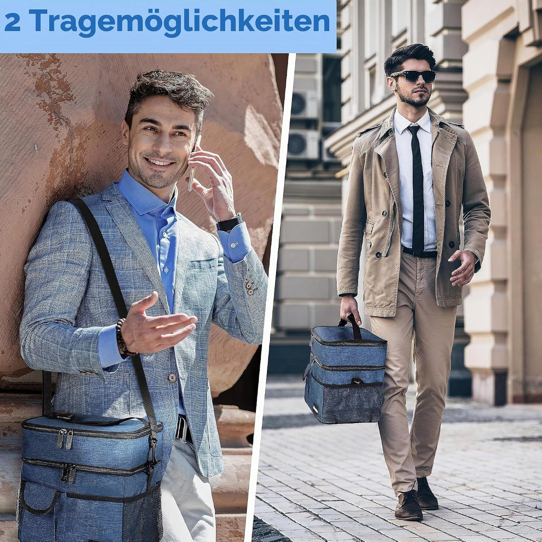 Kato Tirrinia 20L Gross Kühltasche Isoliertasche, Faltbar Picknickkorb Kühlbox mit Flaschentasche 2