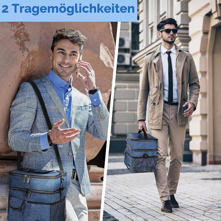 Kato Tirrinia 20L Gross Kühltasche Isoliertasche, Faltbar Picknickkorb Kühlbox mit Flaschentasche 2
