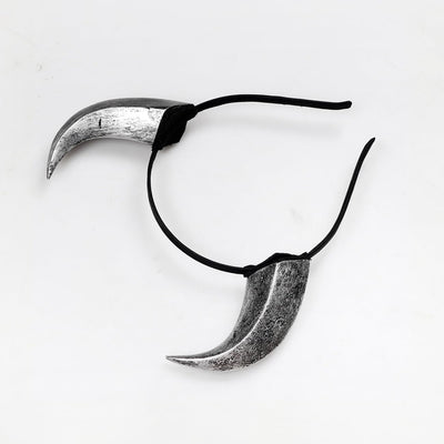 keland Maleficent Hörner Haarreif Tiefling Hörner Kopfschmuck Teufelshörner Halloween (G-Grau), G-gr