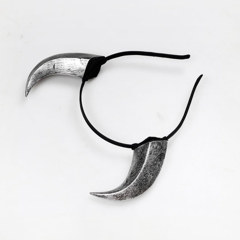 keland Maleficent Hörner Haarreif Tiefling Hörner Kopfschmuck Teufelshörner Halloween (G-Grau), G-gr