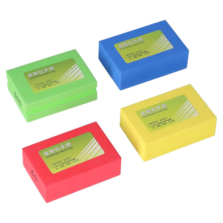 4Pcs Diamant-Handpolierpads Schleifblöcke Diamant-Handschleifpads Zum Schleifen, Schleifen, Polieren
