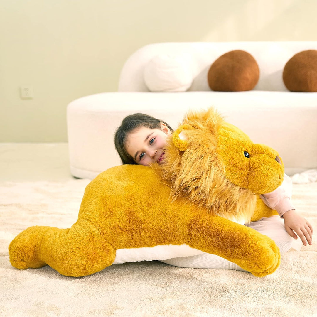 IKASA Gross Löwe Kuscheltier Riesen Stofftier,Gross Plüschtier Riesige Plüsch Spielzeug 78cm Flausch