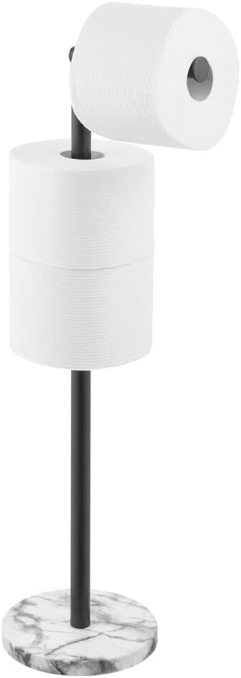 mDesign Toilettenpapierhalter frei stehend – moderner Papierrollenhalter für Badezimmer & Gäste-WC –
