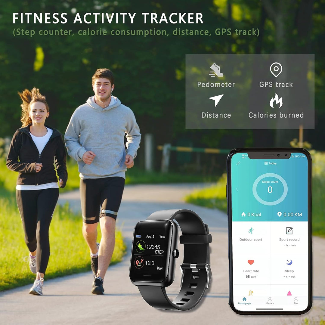 SUPBRO Smartwatch Fitness Armband Tracker 1,3" Herzfrequenzmessungen Schlafüberwachung Smartphone-Be